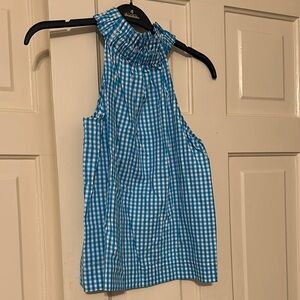 Collyn ray size S Blue Gingham Sleeveless halter Top